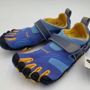 VIBRAM FIVEFINGERS KOMODOSPORT LS BLUE YELLOW GREY WOMEN 36 EU / 6.5-7 US SHOES